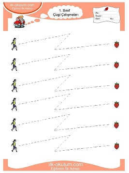 Çocuklar İçin Çizgi Çalışma Sayfaları 